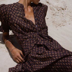 Daughters of India Prairie Dress in Coffee XS BNWT